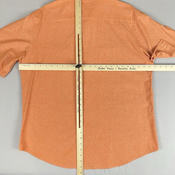 Linea Uomo Linen Short Sleeve Button Down Shirt Men’s 2XL Orange Relax Safari - Picture 16 of 16